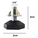 Ver imagem 3 de Kit 10 Sapata Pé Nivelador para Móveis com Porca Garra 1/4 Abs
