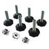 Kit 10 Sapata Pé Nivelador para Móveis com Porca Garra 1/4 Abs - 1
