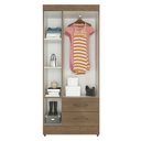 Ver imagem 2 de Guarda Roupa Solteiro Lite 3 Portas Carvalho Oak - Móveis Leão