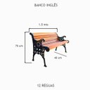 Ver imagem 3 de Banco de Jardim Modelo Inglês Pés de Alumínio Fundido - Preto