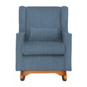 Ver imagem 3 de Poltrona Amamentação Balanço Aurora Linho Azul - Lm Decor