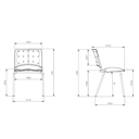 Ver imagem 4 de Cadeira Fixa Ergoplax Secretária Fixa 4 Pés Slim Preta Plaxmetal