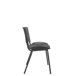 Cadeira Fixa Ergoplax Secretária Fixa 4 Pés Slim Preta Plaxmetal - 2