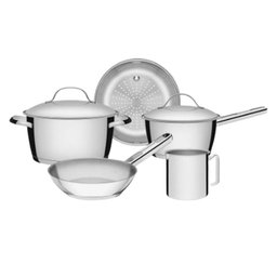 Panelas Alegra de Aço Inox 5 Peças Conjunto - 1