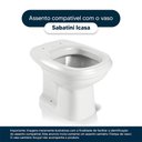 Ver imagem 5 de Assento Sanitário Tampa de Vaso Madeira Mdf Laqueado Sabatini para Bacia Icasa 6lpf - Preto