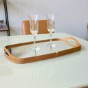 Ver imagem 6 de Bandeja Espelhada Vale em Couro Marrom