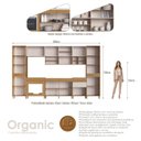 Ver imagem 3 de Cozinha Modulada 8 Peças com 12 Portas e 5 Gavetas 380cm Nature Sand