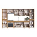 Ver imagem 4 de Cozinha Modulada 8 Peças com 12 Portas e 5 Gavetas 380cm Nature Sand