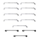 Ver imagem 1 de Barra de Apoio Inox 30cm 80cm Kit 12 Unidades Idoso Cadeirante Deficiente Banheiro Box Corrimao Aces
