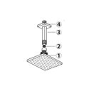 Ver imagem 2 de Ducha de Teto 5014 B16 Loren Quadra Preto Fosco Chuveiro Lorenzetti