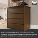 Ver imagem 5 de Cômoda 4 Gavetas Sofisticado em MDF Paolo Marrom/Ambar