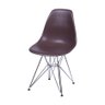 Cadeira Charles Eames Eiffel Dkr Base Cromada:café - 1
