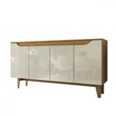 Ver imagem 4 de Aparador Buffet Royal 4 Portas Nature/off White - Panorama Móveis