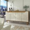 Aparador Buffet Royal 4 Portas Nature/off White - Panorama Móveis - 1