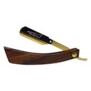 Ver imagem 3 de Kit Navalhete Navalha Profissional Cabo Madeira + 50 Lâminas