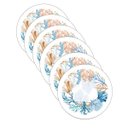 Ver imagem 1 de Sousplat Coral Azul/ambar - 6 Peças - com Base