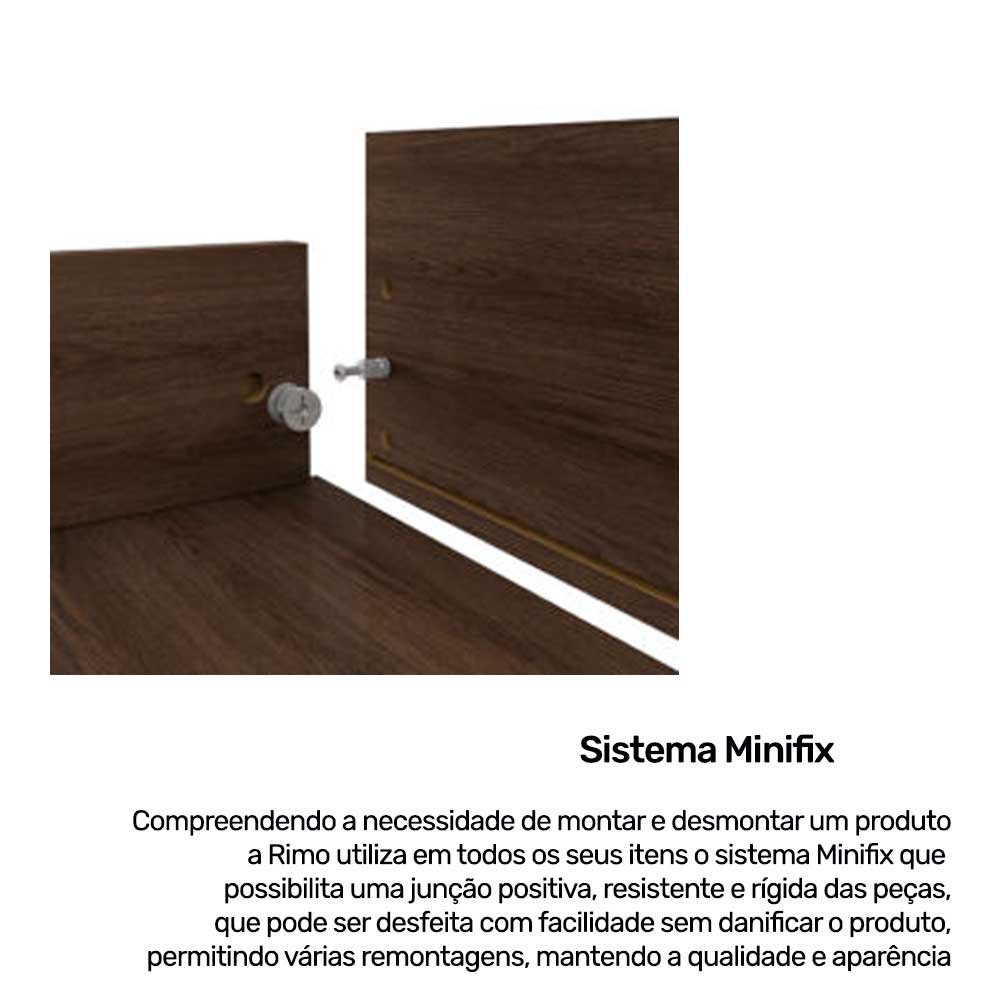 Modulo Lateral de Cama Diagonal Setiba Rimo Freijo/Branco Móveis Rimo - 4