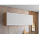 Ver imagem 1 de Armário de Cozinha Aéreo Andréia 150cm Amêndoa/Branco - AJL Móveis