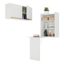 Ver imagem 2 de Conjunto Lavanderia Multiuso Armário e Mesa Dobrável Multimóveis MP5018 Branco