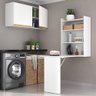 Conjunto Lavanderia Multiuso Armário e Mesa Dobrável Multimóveis MP5018 Branco - 1