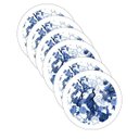 Ver imagem 1 de Sousplat Pavão Azul - 6 Peças - com Base