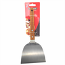 Espatula de Metal Aço Inox Cabo de Madeira Cozinha Lanches Profissional 12cm - 1