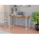 Ver imagem 1 de Mesa Escritório Secretaria Desk 136 Canela/branco
