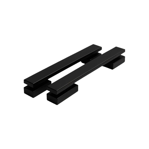 Puxador para Porta Home Duplo 600mm Preto Zen Design