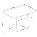 Ver imagem 3 de Conjunto de Sala de Jantar 4 Lugares Bari com Mesa MDF e Cadeiras Estofadas Mel e Cinza