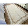 Tapete Beira de Cama Dupla Face com Franja 80x160cm: Mostarda e Cru - 2