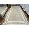 Tapete Beira de Cama Dupla Face com Franja 80x160cm: Mostarda e Cru - 6