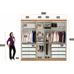 Guarda Roupa Bari Plus 6 Portas 8 Gavetas Novo Horizonte - 4