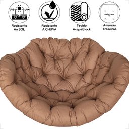 Almofada Confortável Futon para Balanço Ninho - Lisato Camurça - 6