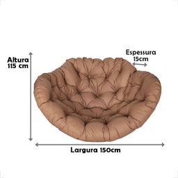 Almofada Confortável Futon para Balanço Ninho - Lisato Camurça - 2