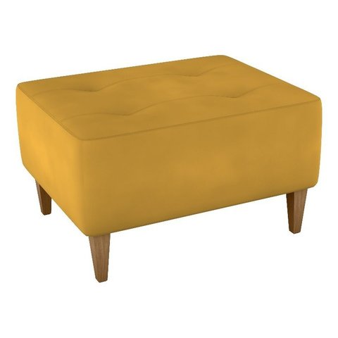 Puff Decorativo Piva Suede Bege