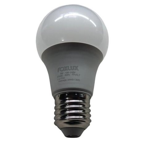 Lampada Led Bulbo A60 9w E-27 6500k Br Bivolt Foxlux 90.07