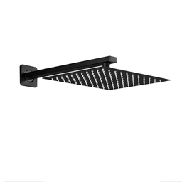 Ducha Chuveiro Inox 20x20 Parede Preto Fosco Luxo Suporte Quadrado Area Externa Banheira Piscina Ban - 2