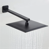 Ducha Chuveiro Inox 20x20 Parede Preto Fosco Luxo Suporte Quadrado Area Externa Banheira Piscina Ban - 1