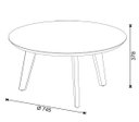 Ver imagem 3 de Mesa de Centro Classic Redonda Branco Acetinado - Imcal Móveis