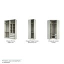 Ver imagem 4 de Guarda Roupa Canto 3 Gavetas, 5 Cabideiros Legno Crema