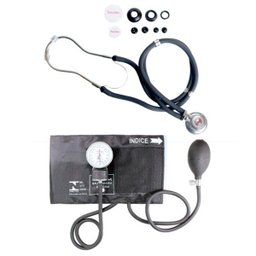 Kit Aparelho de Pressão Esfigmomanômetro com Esteto Rappaport Premium - Grafite - 1