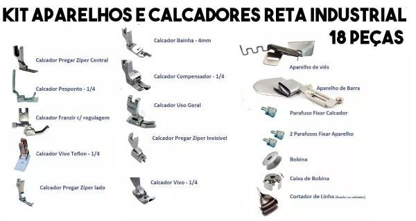 Reta Industrial Completa Siruba completa220v + 18 Calcadores - 3