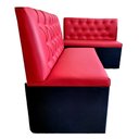 Ver imagem 3 de Kit com 2 Poltronas e 1 Mesa Assento e Encosto Vermelho Capitone Duplo Costurado Sku_66