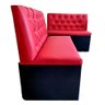 Kit com 2 Poltronas e 1 Mesa Assento e Encosto Vermelho Capitone Duplo Costurado Sku_66 - 3