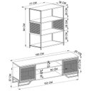 Ver imagem 3 de Rack 180 Cm 2 Pt Estante 77 Cm Industrial 27x24 Mell Preto Pp
