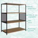 Ver imagem 5 de Rack 180 Cm 2 Pt Estante 77 Cm Industrial 27x24 Mell Preto Pp