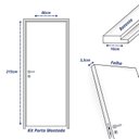 Ver imagem 4 de Kit Porta de Madeira Lisa Imbuia 210x82cm Batente 16cm Uniportas Abertura Direita Marrom