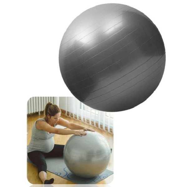 Kit Tapete Bola Fisioterapia Fitness Yoga Pilates Cinza - 2