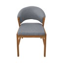 Ver imagem 3 de Kit 6 Cadeiras de Jantar Madeira Maciça Cerejeira Premium Débora Linho Cinza