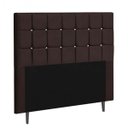 Ver imagem 2 de Cabeceira Estofada Espanha 140CM Casal Strass Courino Marrom - D A DECOR
